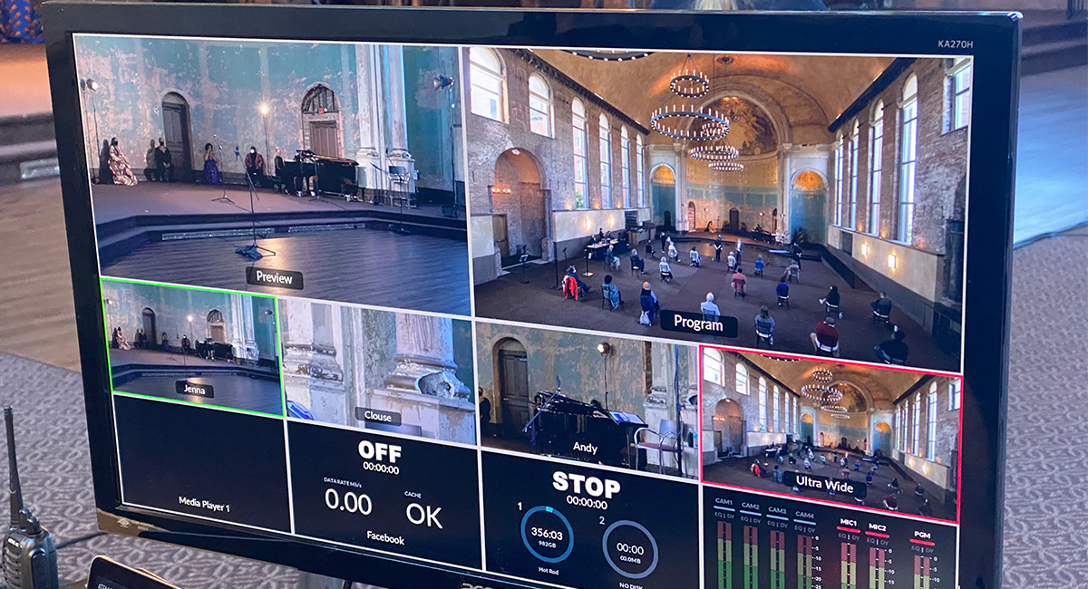 Live event switcher set up for the Opera